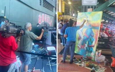 Now on Auction!  LOCA artists create artwork at ANGELS’ Stadium