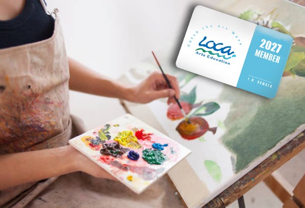 Image of 2026 LOCA Membership card and artist painting